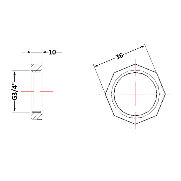 Контргайка чавунна 3/4" (КЧ31620)
