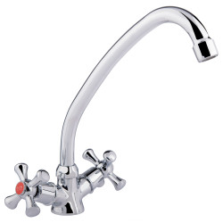 Змішувач для кухні Lidz Lamb 271F двохвентильний LDLAM271FCRM21889 Chrome (LDLAM271FCRM21889)