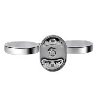 Склянка з тримачем Lidz Oreo 0402 подвійний настінний (матове скло) LDORE0402CRM22164 Chrome (LDORE0402CRM22164)