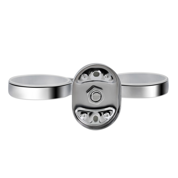 Склянка з тримачем Lidz Oreo 0402 подвійний настінний (матове скло) LDORE0402CRM22164 Chrome (LDORE0402CRM22164)