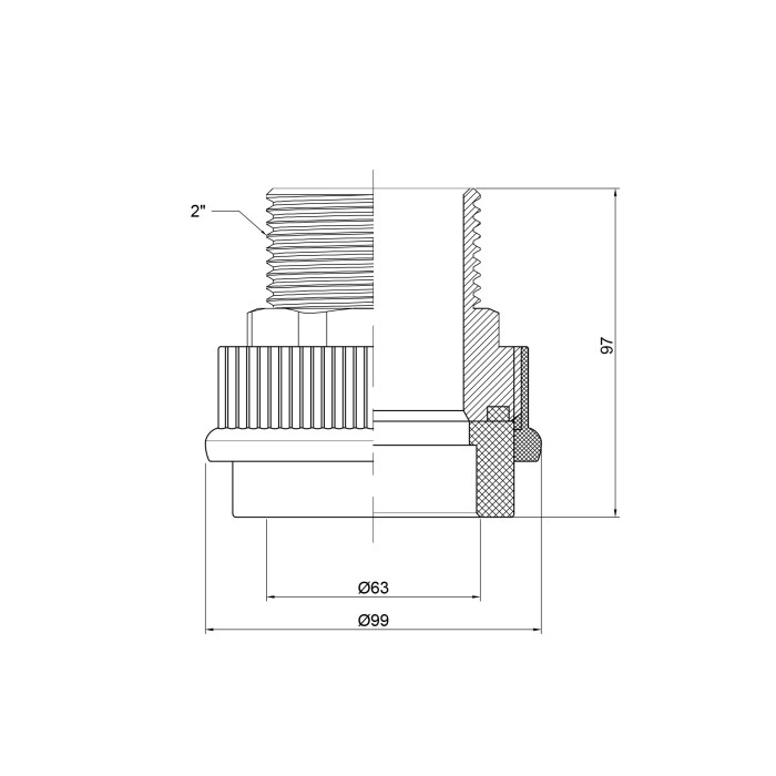 Муфта PPR Thermo Alliance 63х2" ЗР (DSB310)
