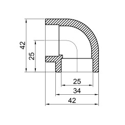 Кутик PPR Thermo Alliance 25, 90° (DSE002)