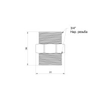 Ніпель Icma 3/4" ЗР №1210 (811210AE06)