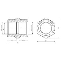 Муфта обжимная SD Forte 20х3/4" ЗР SF172W2020 (SF172W2020)