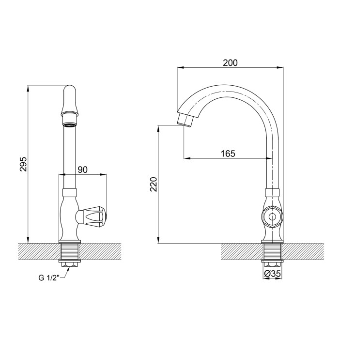 Кран на одну воду для кухни Brinex BW 269 (BRINBW269)