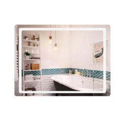 Дзеркало Qtap Mideya (DC-F908) 800х600 з LED-підсвічуванням Touch, з димером, рег. яскравості QT2078F908W (QT2078F908W)