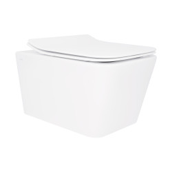 Унітаз підвісний Qtap Crow безобідковий з сідінням Soft-close QT05335170W (QT05335170W)