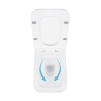 Унітаз підвісний Qtap Crow безобідковий з сідінням Soft-close QT05335170W (QT05335170W)