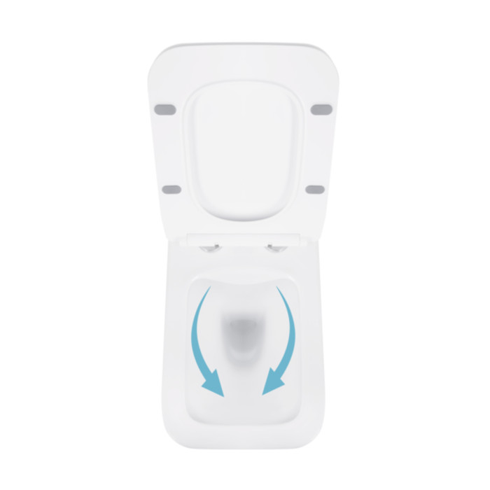 Унітаз підвісний Qtap Crow безобідковий з сідінням Soft-close QT05335170W (QT05335170W)