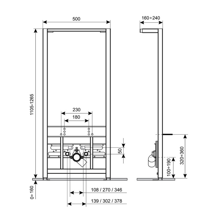 Інсталяція для біде Qtap Nest QT0155706B (QT0155706B)