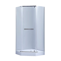 Душова кабіна Lidz Dozorca SC90x90.CRM.LOW.TR, скло прозоре 6 мм (LDSC9090CRMLOWTR)