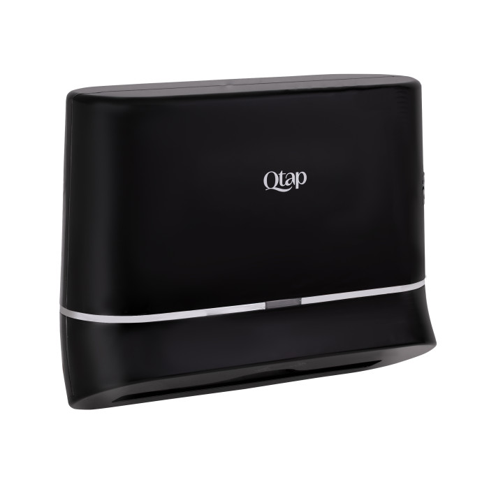Тримач для паперових рушників Qtap Pohodli 300 мм QTDR600BP Black (Pobut) (QTDR600BP)