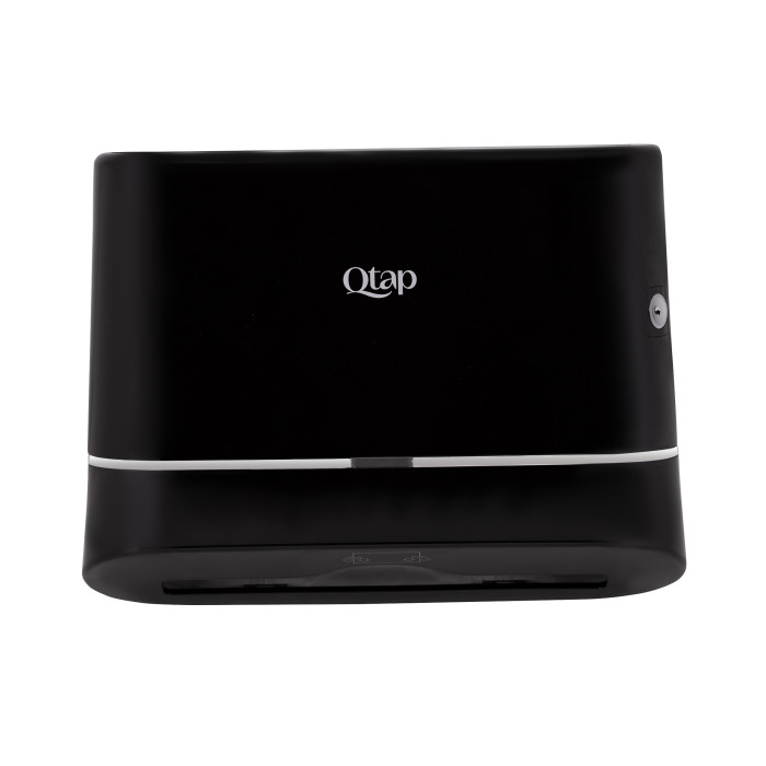 Тримач для паперових рушників Qtap Pohodli 300 мм QTDR600BP Black (Pobut) (QTDR600BP)