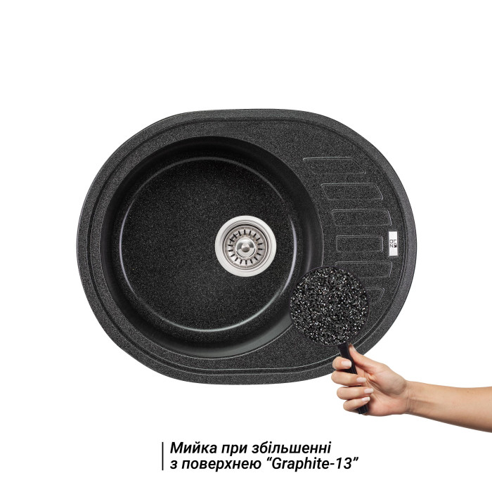 Кухонна мийка Lidz 620x500/200 GRF-13 (LIDZGRF13620500200) (LIDZGRF13620500200)