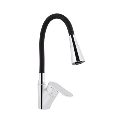 Змішувач для кухні Lidz Tani 007F3 з гнучким виливом (k40) LDTAN007F3BCR37649 Chrome/Black (LDTAN007F3BCR37649)