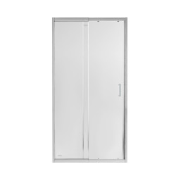 Душові двері в нішу Qtap Taurus CRM209-1.C6 90-100x185 см, скло Clear 6 мм, покриття CalcLess (TAUCRM2091C6)