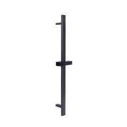 Душова стійка з тримачем універсальна Qtap Lepit 705 мм прямокутна QTLEP82103NB Black Matt (QTLEP82103NB)
