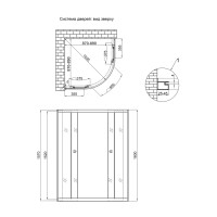Душова кабіна Lidz Latwa SC90x90.SAT.HIGH.GR, скло тоноване 4 мм без піддона (LLSC9090SATHIGHGR2)