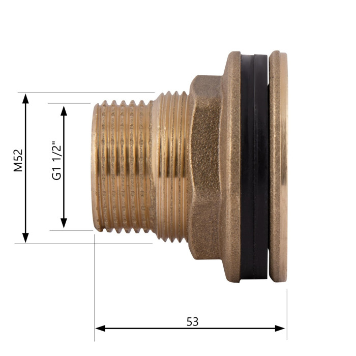 Врізка SD Plus 1 1/2" в бак SD40040 (SD40040)