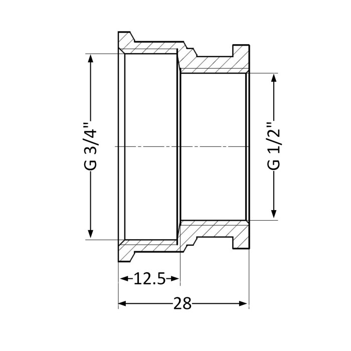 Муфта SD Plus 1/2"х3/4" ВР SD4051520 (SD4051520)