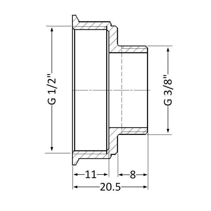 Перехід SD Plus 1/2"х3/8" ВЗ SD409159 (SD409159)