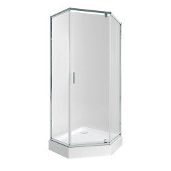 Набір Qtap душова кабіна Scorpio CRM10995-AC6 Clear 2120x900x900 мм + піддон Diamond 309912 90x90x12 см з сифоном (SCOCRM10995AC6SET)