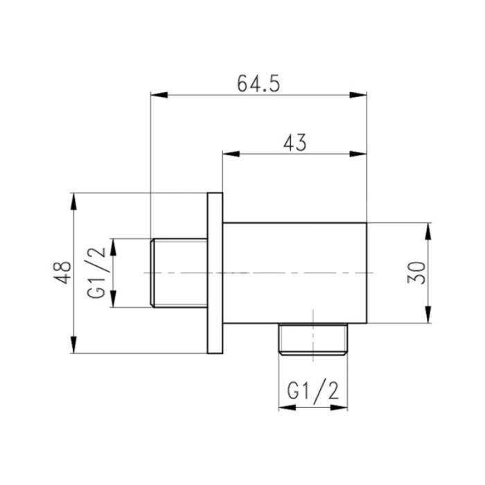 Підключення для шланга Qtap Spojeni прямокутне QT809810842857NB Black Matt (QT809810842857NB)