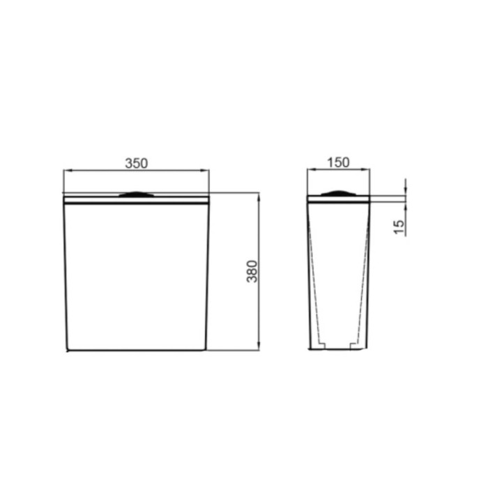 Бачок для унітаза Qtap Presto QT24221217AW2 White (QT24221217AW2)