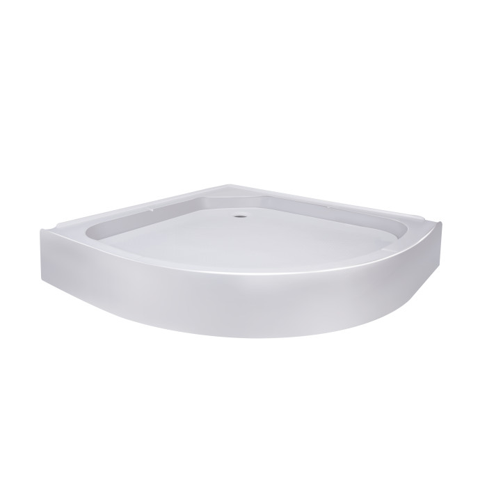 Lidz Душовий піддон KAPIELKA ST80x80x14 низький, напівкруглий, діаметр зливу 52 мм (LKAST808014)