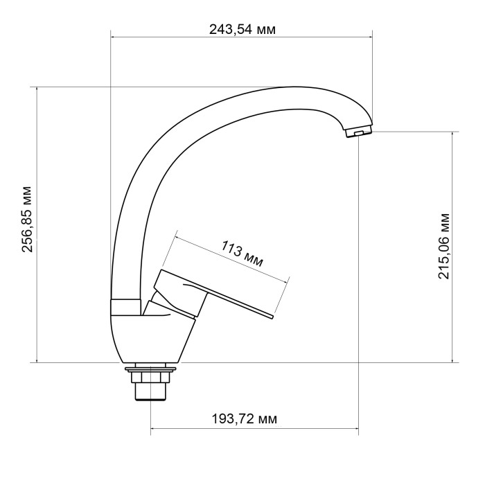Змішувач для кухні Lidz Tani 008F (k40) LDTAN008FCRM44971 Chrome (LDTAN008FCRM44971)