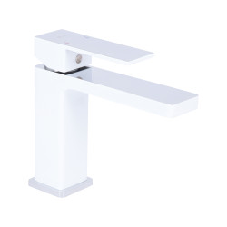 Змішувач для раковини Qtap Gemini QTGEM270CRW45675 Chrome/White (QTGEM270CRW45675)