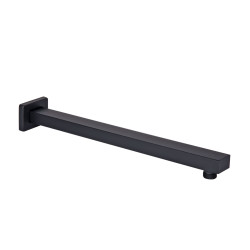 Кронштейн для верхнього душу Qtap Trubice 400 мм прямокутний QTTRU120BLM45929 Black Matt (QTTRU120BLM45929)