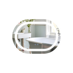 Дзеркало Qtap Gemini 500х700 з LED-підсвічуванням Touch, з антизапотіванням, з димером, рег. темп. кольору (3000-6500K) Reverse QT2578R5070 (QT2578R5070)