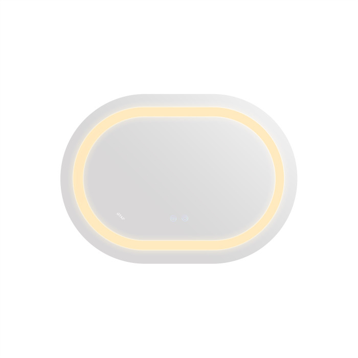 Дзеркало Qtap Gemini 500х700 з LED-підсвічуванням Touch, з антизапотіванням, з димером, рег. темп. кольору (3000-6500K) Reverse QT2578R5070 (QT2578R5070)