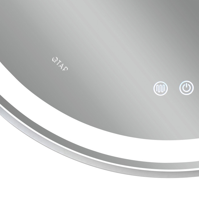 Дзеркало Qtap Gemini 800х700 з LED-підсвічуванням Touch, з антизапотіванням, з димером, рег. темп. кольору (3000-6500K) Reverse QT2578R8071W (QT2578R8071W)