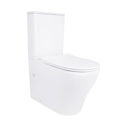 Унітаз підлоговий Qtap Virgo Ultra Quiet безобідковий з сидінням Soft-close WHITE QT18226092AW (QT18226092AW)