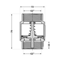 Зворотний клапан Thermo Alliance Standart 2"ВВ із латунним штоком TAS240W50 (TAS240W50)