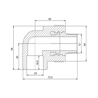 Кутик PPR Blue Ocean 25х3/4", 90° ЗР (BOET902502XXX)