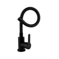 Змішувач для кухні Brinex Pure 015F3 з гнучким виливом   Black Matt BRIPUR015F3BLM (BRIPUR015F3BLM)