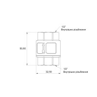 Зворотний клапан Thermo Alliance Standart з латунним штоком 1/2"ВВ посилений TAS246W15 (TAS246W15)