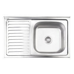 Кухонна мийка Brinex 5080-R 0,8 мм Satin (BRIN5080RSAT06) (BRIN5080RSAT06)
