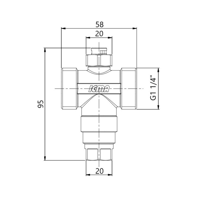 Клапан антифриз Icma №609 1 1/4" для теплових насосів 90609AG06 (90609AG06)