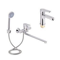 Акційний набір Lidz Nicole: Змішувач 005 Chrome + Змішувач 001F Chrome (LDNIC005CRM2214048548)