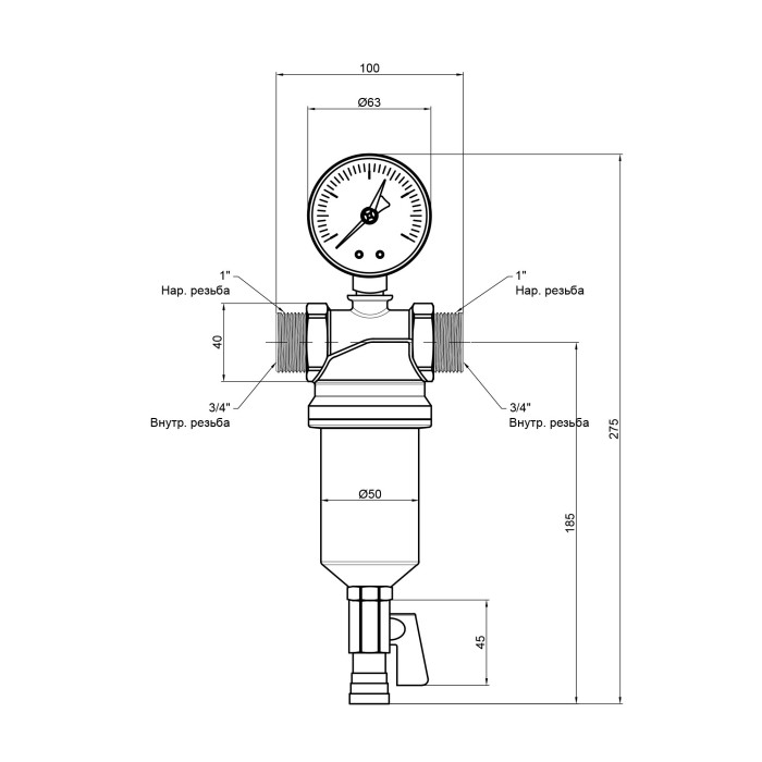 Фільтр самопромивний  Icma 3/4" №750 (83750AE05)