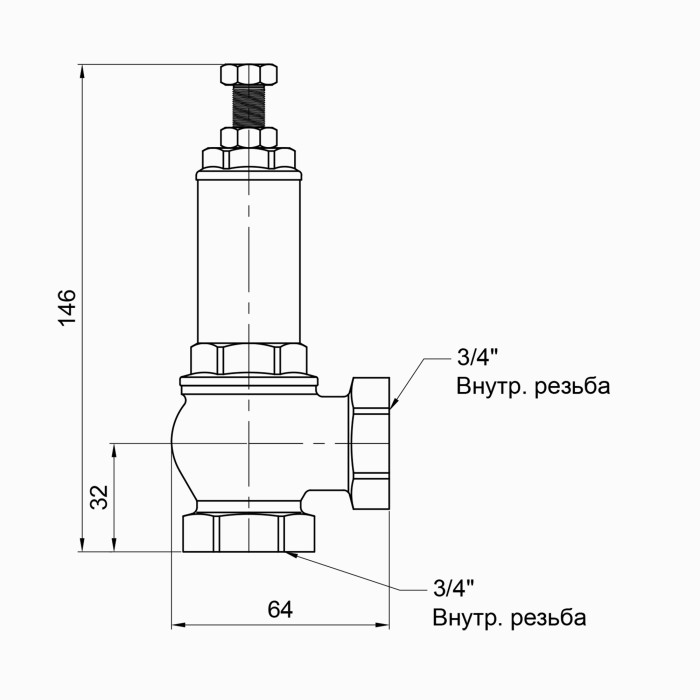 Запобіжний клапан Icma 3/4" ВР №254 (91254AE05)