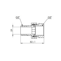 Угон "Американка" SD Forte 1/2" прямой SF190W15 (SF190W15)