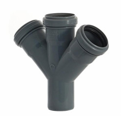 Хрестовина каналізаційна Reiger Triple Safe Ø 50×50×50/45° мм 6545818