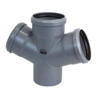 Хрестовина каналізаційна Valrom Easy KIT Ø 110×110×110/45° мм 15061311045