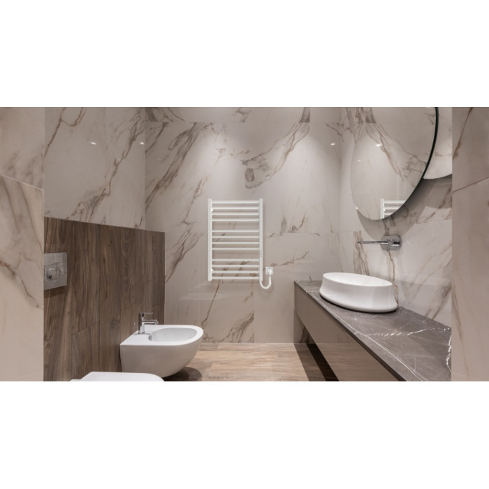 Рушникосушка Hygge Family електрична London, 770х530х80мм, таймер-регулятор, сталь, білий матовий