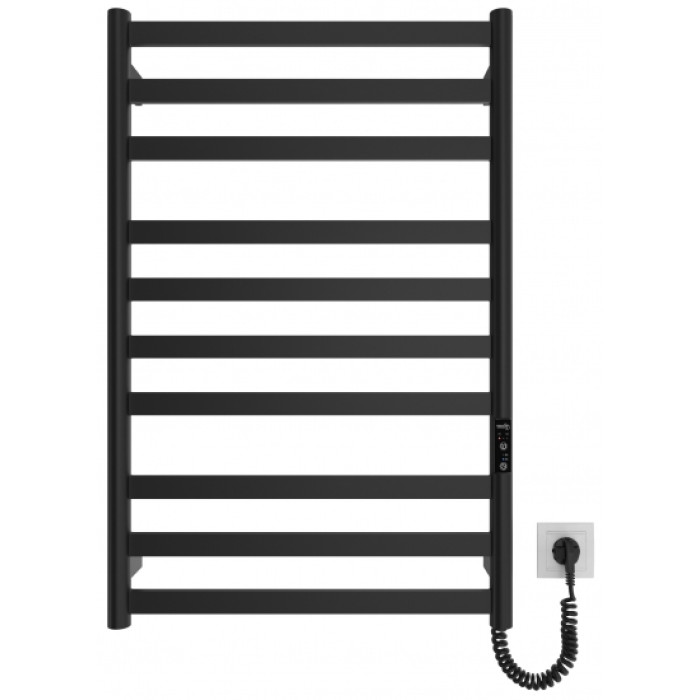 Рушникосушка Hygge Family електрична York, 770х530х80мм, таймер-регулятор, сталь, чорний матовий